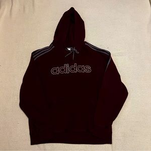 VINTAGE Maroon Adidas Hoodie